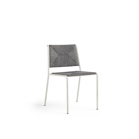 Silla Summer de la firma Point con estructura blanco y asiento grafito