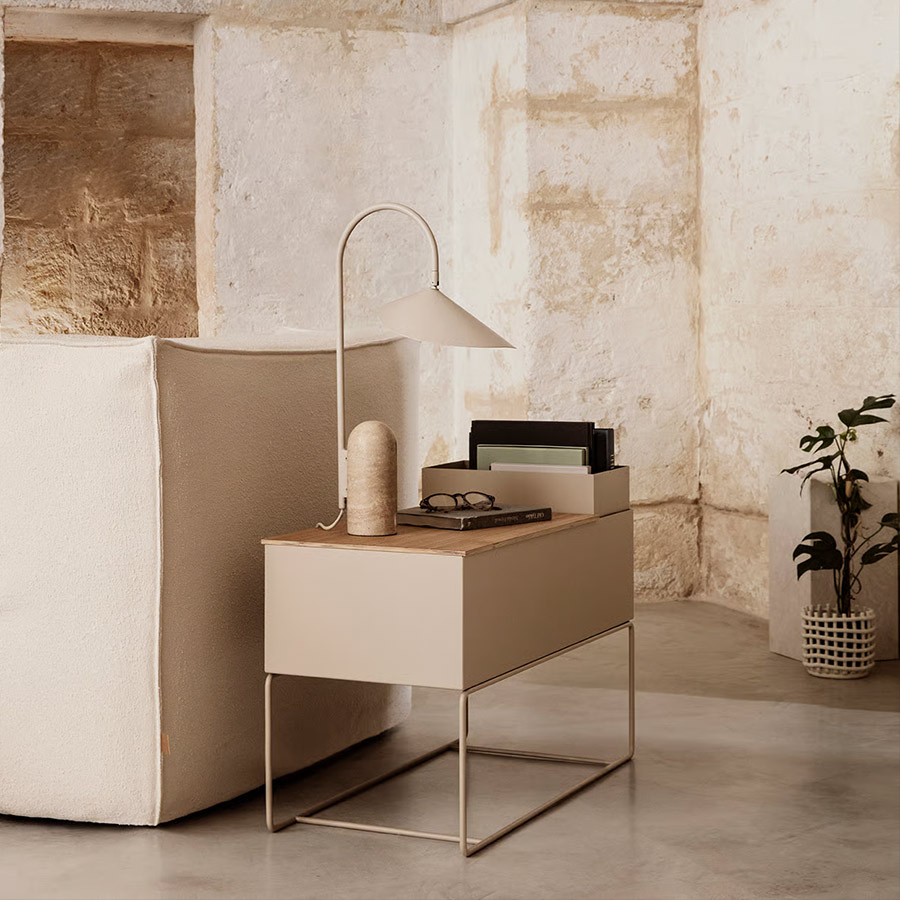 lámpara Arum cashmere en ambiente salón
