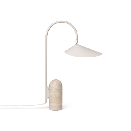 Lámpara de mesa Arum de Ferm Living en piedra trementino