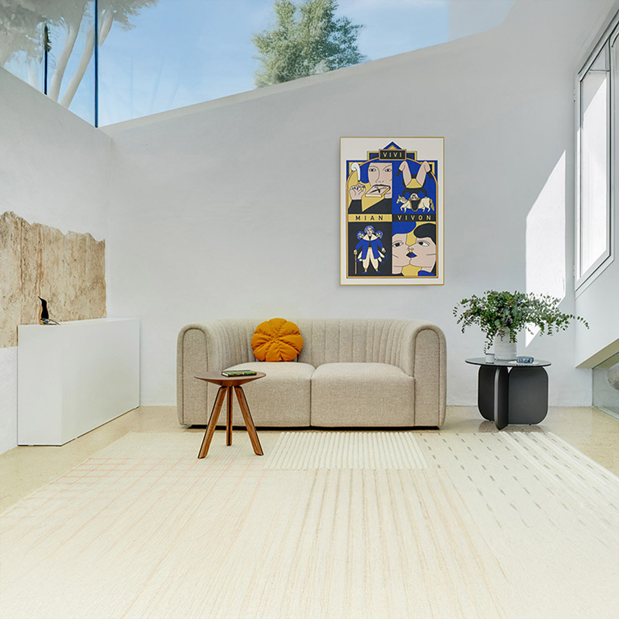 Sofá Core de la firma de diseño Sancal en vista de ambiente luminoso