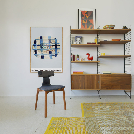 Ambiente de con sillas 40 de Sancal, con tapizado estampado.