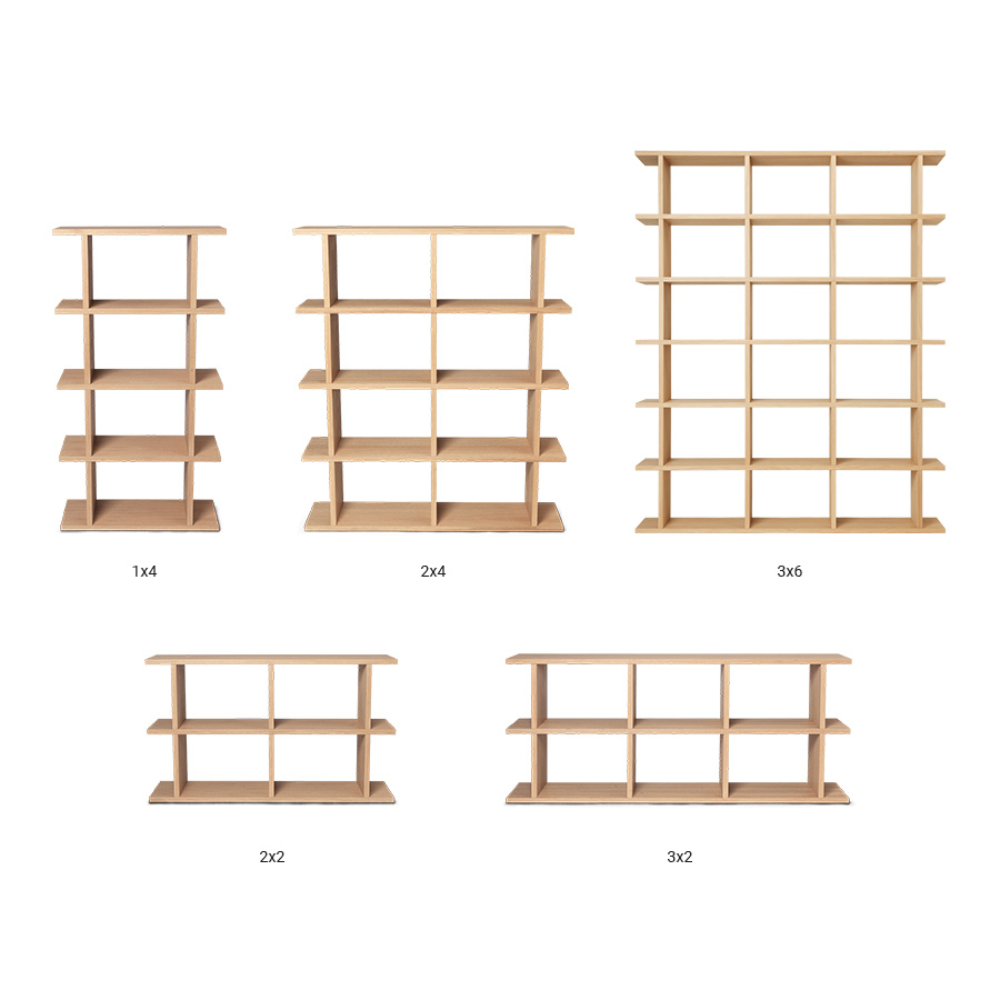 Todas las medidas disponibles del modelo Kona de Ferm Living.