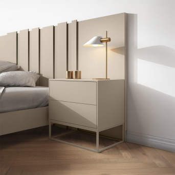 Mesita de noche Ibiza con dos cajones | Decornouveau en Muebles Lara