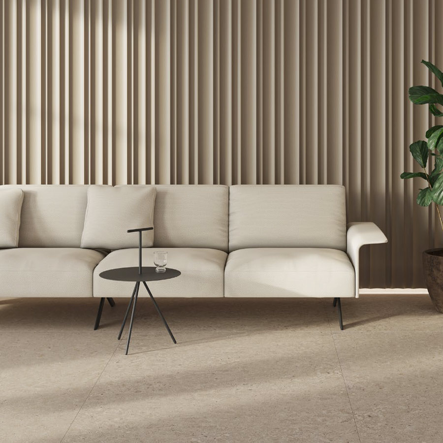 Sofá Legs de Viccarbe brazos en ambiente salón.