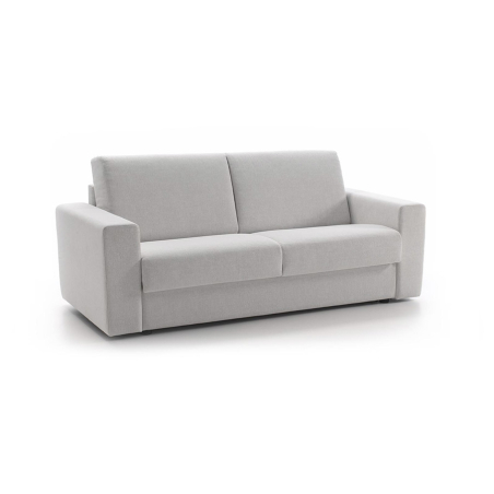 Sofá Cama Daro de la firma de diseño Frajumar en tapizado color gris claro.