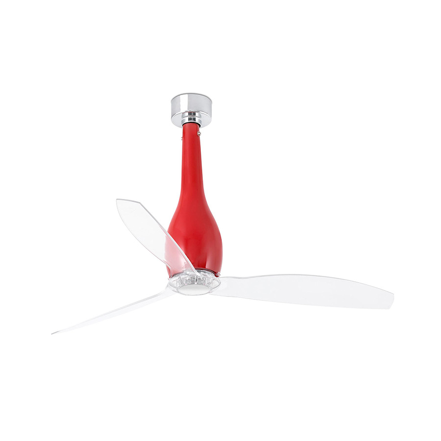 Ventilador de techo Eterfan de la firma nacional Faro Barcelona en acabado rojo