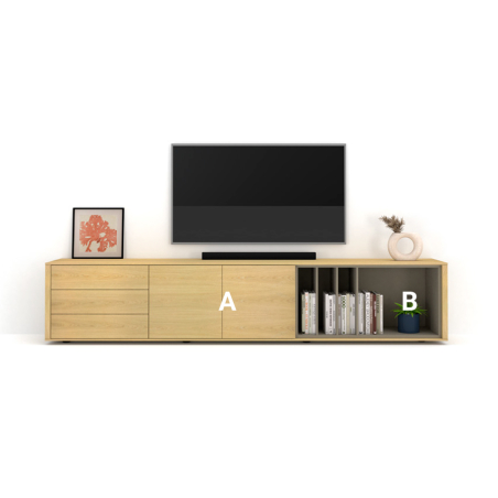 Mueble TV New Moss 2 Loyra con elección de acabados A y B.