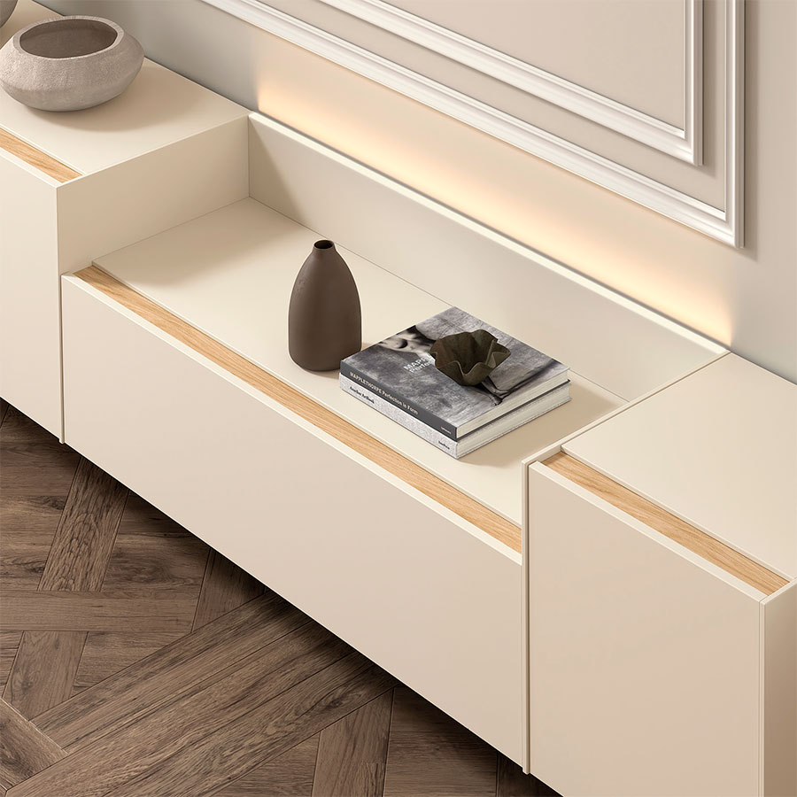 Mueble TV B002 luz led