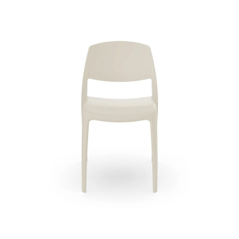 Silla de terraza resistente y apilable modelo Smart en color arena de la firma Resol 2