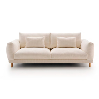 Sofá Krema tapizado beige de Reyes Ordoñez