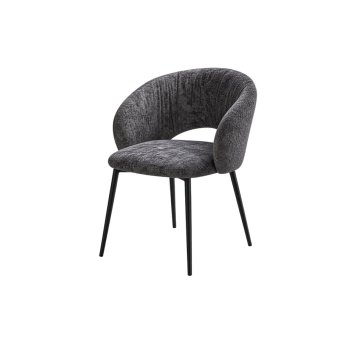 Silla Anime CS2210 de Calligaris, con asiento y respaldo tapizado y patas en metal