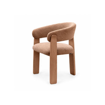 Silla Anthea de Calligaris con patas en madera maciza de fresno y asiento y respaldo tapizado en tela