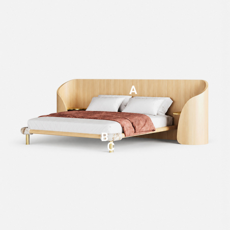 Cama Cinnamon elección de acabados de la firma de diseño Encore Italia