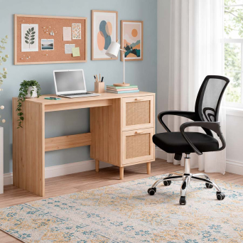 Mesa escritorio Decor en melamina color pino 2