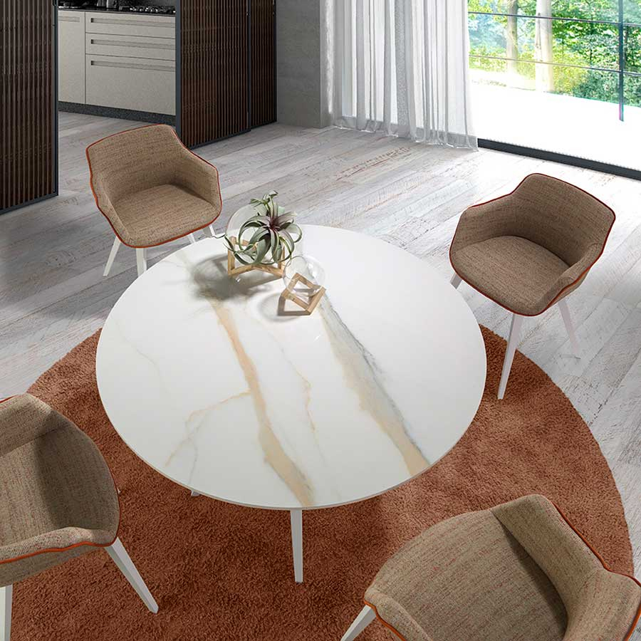 Mesa redonda August A Keramic Mobles Nacher | Muebles Lara