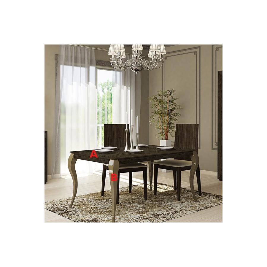 Mesa de comedor extensible Basik Roble