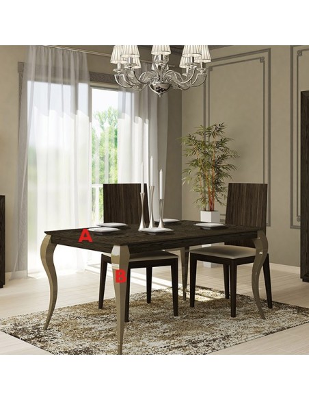 Mesa de comedor extensible Basik Roble