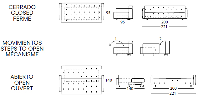 Sofá cama Nap Sancal