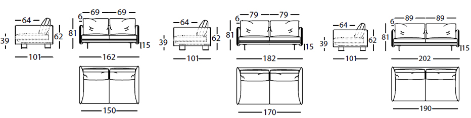 sofa deep sancal