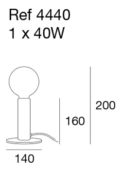 lampara mesa bulb madera