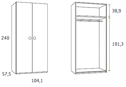 Armario dos puertas