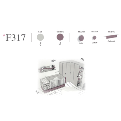dormitorio juvenil convertible modular F317 miniatura
