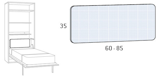 habitación juvenil cama abatible roble y blanco con tirador uñero del  modelo Formas F363 de Glicerio Chaves