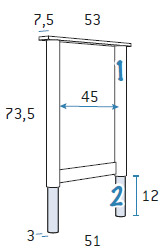 Pie mesa combi