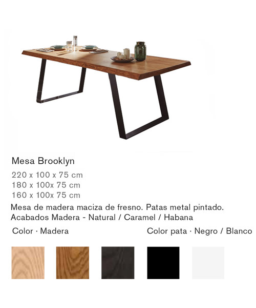 mesa comedor madera maciza fresno