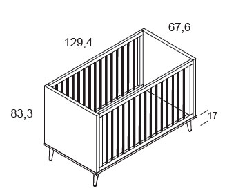 Cuna Evolutiva Metrópoli de Muebles Ros, Bebeydecoracion