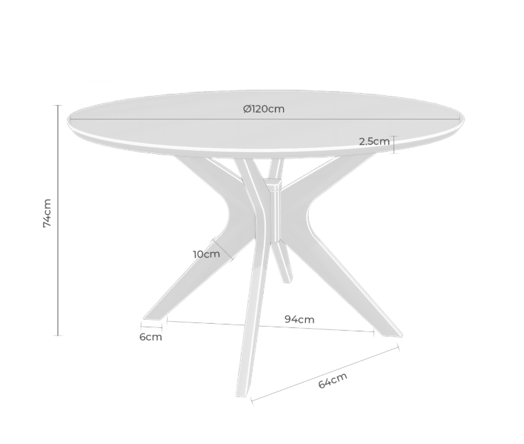 dimensiones mesa carmel somcasa
