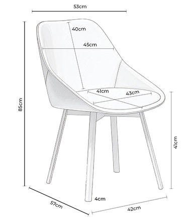 Medidas silla Victoria de Somcasa.