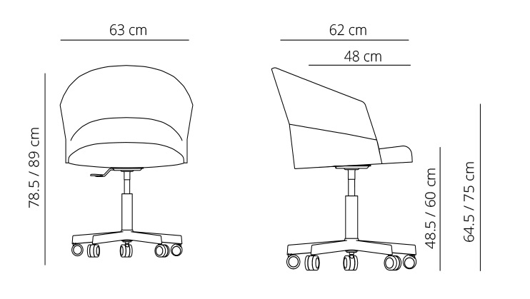 Dibujo t&eacute;cnico 1 - Silla Copa IV | Viccarbe