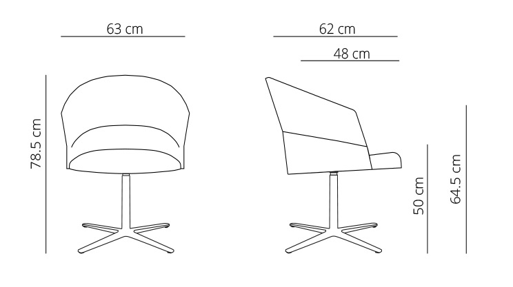 Dibujo t&eacute;cnico 1 - Silla Copa V | Viccarbe