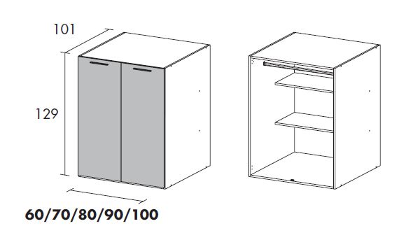 Dibujo técnico 1 - Dormitorio Juvenil Adapt 45 | Lan Mobel