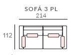 Tecnico Sofa Adagio 3 plazas