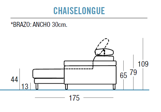 chaiselongue antares medidas