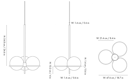 Dibujo t&eacute;cnico 1 - L&aacute;mpara de techo Era | Ferm Living