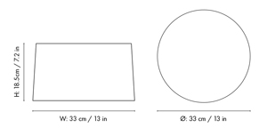 Dibujo t&eacute;cnico 2 - L&aacute;mpara de mesa Hebe | Ferm Living